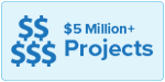 $5 million+ Projects icon.